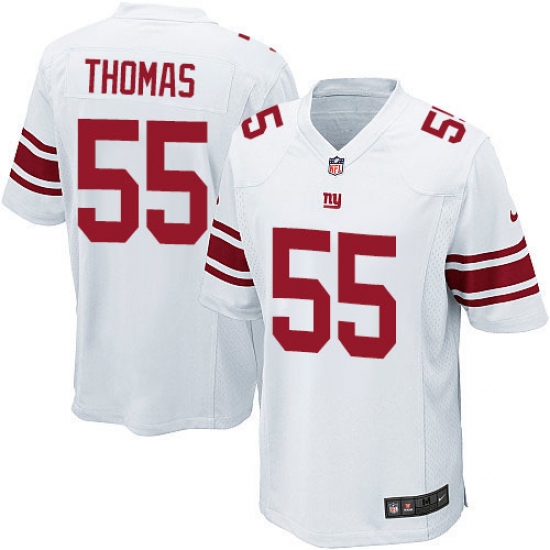 Men's Nike New York Giants #55 J.T. Thomas Game White NFL Jersey - Ujersey