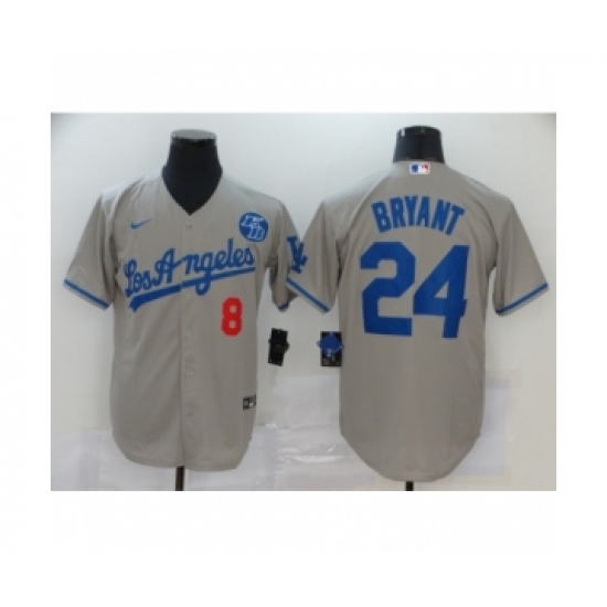 Los Angeles Dodgers Kobe Bryant Gray Jerseys - Ujersey