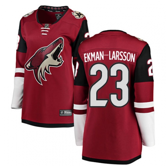 Women's Arizona Coyotes #23 Oliver Ekman-Larsson Fanatics Branded Burgundy Red Home Breakaway NHL Jersey - Ujersey