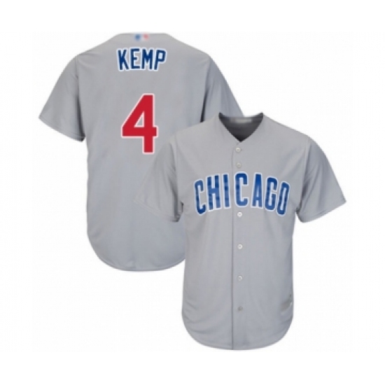 Youth Chicago Cubs #4 Tony Kemp Authentic Grey Road Cool Base Baseball Player Jersey - Ujersey