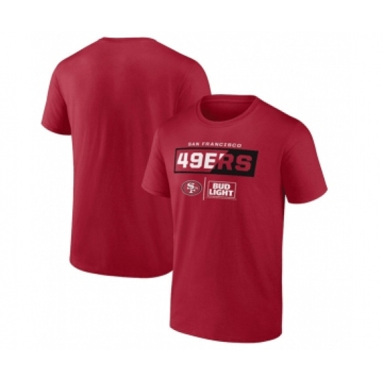 Men's San Francisco 49ers Scarlet x Bud Light T-Shirt - Ujersey