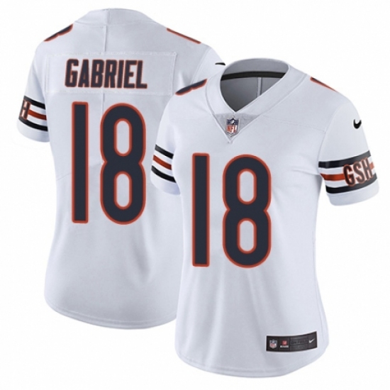 Women's Nike Chicago Bears #18 Taylor Gabriel White Vapor Untouchable Limited Player NFL Jersey - Ujersey