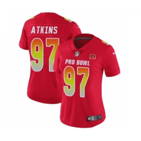 Women's Nike Cincinnati Bengals #97 Geno Atkins Limited Red AFC 2019 Pro Bowl NFL Jersey - Ujersey