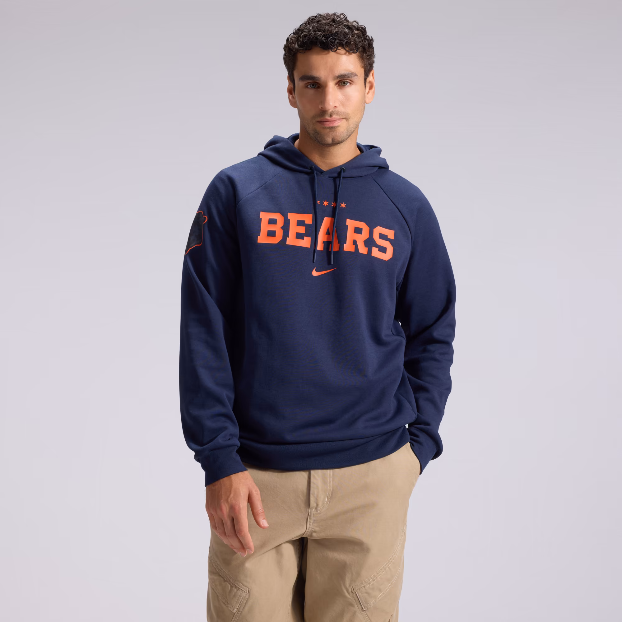 Men's Chicago Bears  Nike Navy 2026 Rivalries Collection Dri-FIT Pullover Hoodie - U-jersey