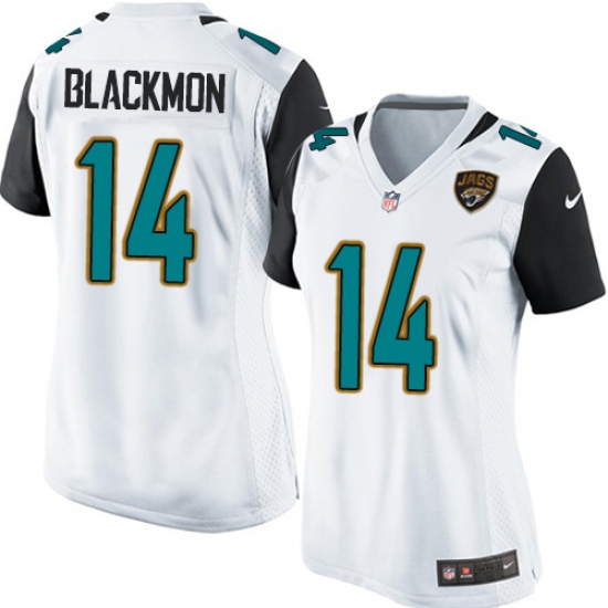 Women's Nike Jacksonville Jaguars #14 Justin Blackmon Game White NFL Jersey - Ujersey