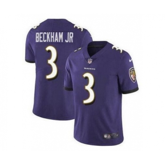 Nike Baltimore Ravens #3 Odell Beckham Jr Purple Vapor Untouchable Limited Jersey - Ujersey