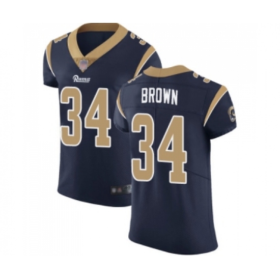 Men's Los Angeles Rams #34 Malcolm Brown Navy Blue Team Color Vapor Untouchable Elite Player Football Jersey - Ujersey
