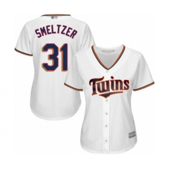 Women's Minnesota Twins #31 Devin Smeltzer Authentic White Home Cool Base Baseball Player Jersey - Ujersey