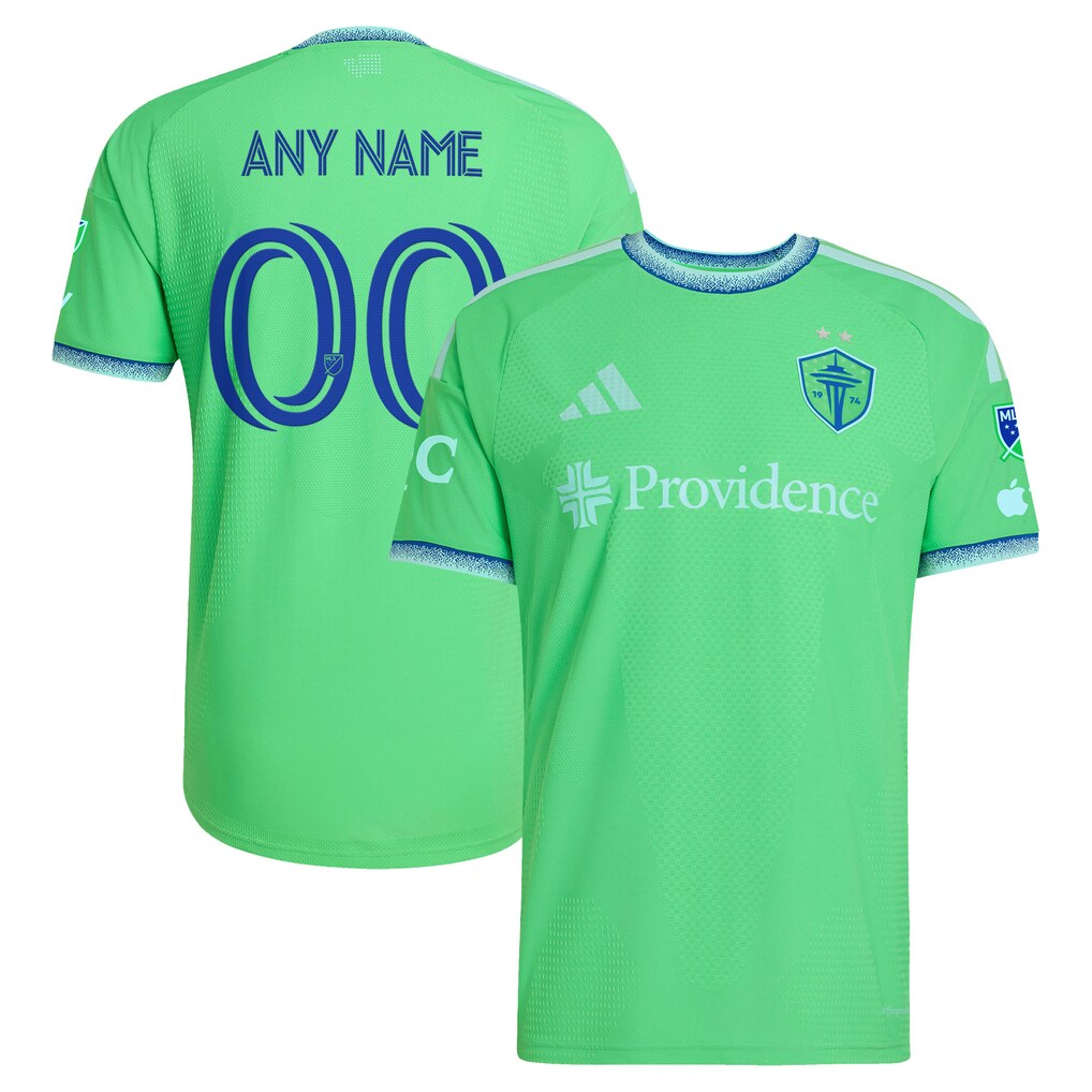 Men's Seattle Sounders FC Rave Green 2026 The Evergreen State Kit On-Field Authentic Patch Custom Jersey - Ujersey