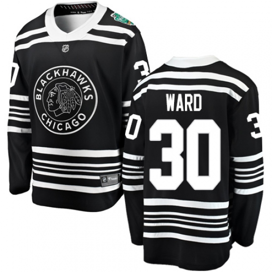Men's Chicago Blackhawks #30 Cam Ward Black 2019 Winter Classic Fanatics Branded Breakaway NHL Jersey - Ujersey