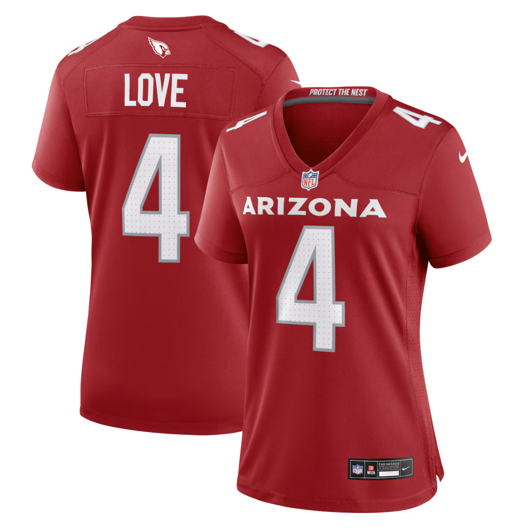Women's Arizona Cardinals Jeremiyah Love Nike Cardinal Game Jersey - U-jersey