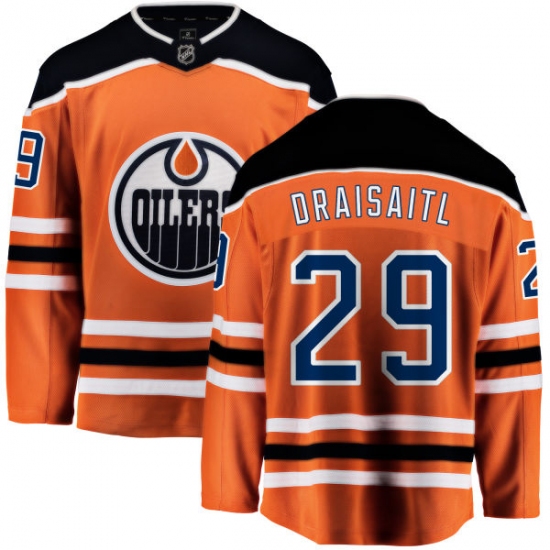 Youth Edmonton Oilers #29 Leon Draisaitl Fanatics Branded Orange Home Breakaway NHL Jersey - Ujersey