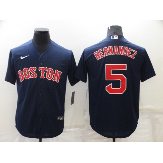 Men's Boston Red Sox #5 Enrique Hernandez Nike Navy Game Jersey - Ujersey