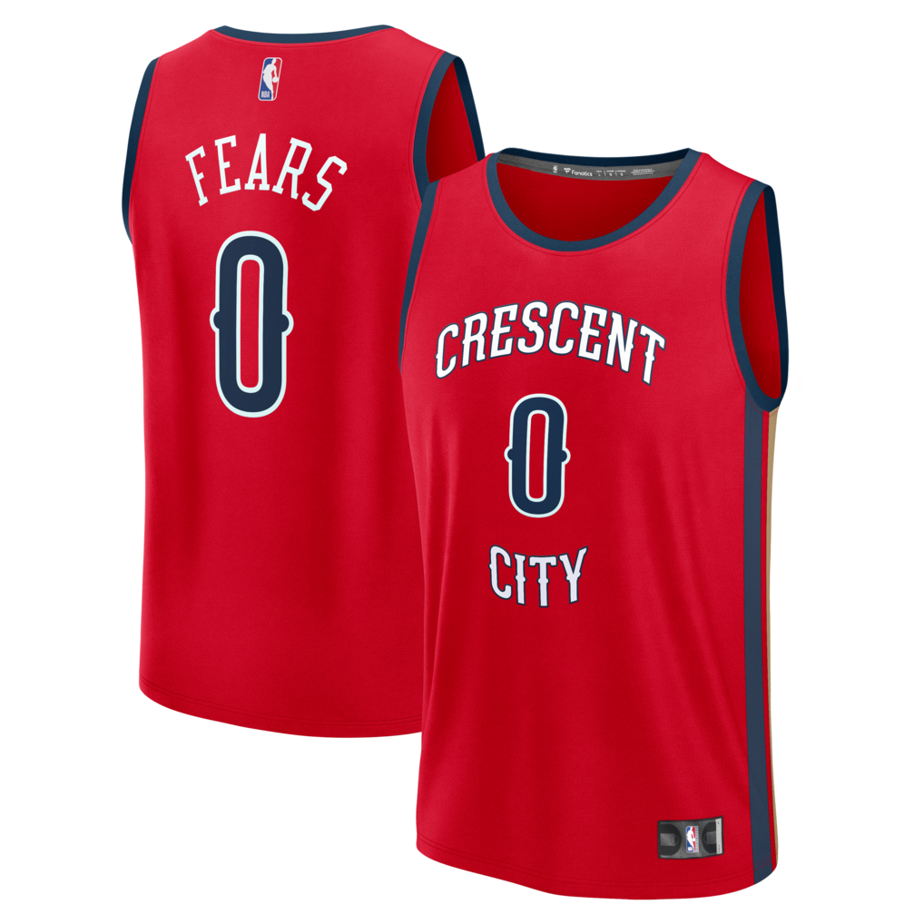 Men's New Orleans Pelicans Jeremiah Fears Fanatics Red Fast Break Replica Player Jersey - Statement Edition - Ujersey