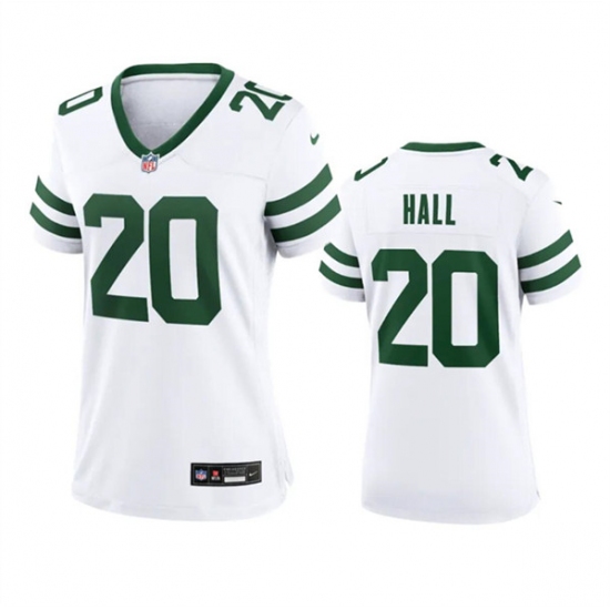 Women's New York Jets #20 Breece Hall White 2024 Football Stitched Jersey(Run Small) - Ujersey
