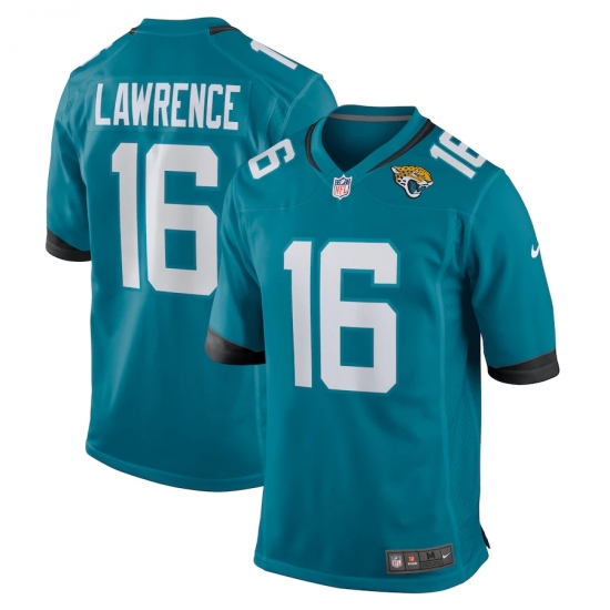 Men's Jacksonville Jaguars #16 Trevor Lawrence Nike Teal 2021 NFL Draft First Round Pick Game Jersey - Ujersey