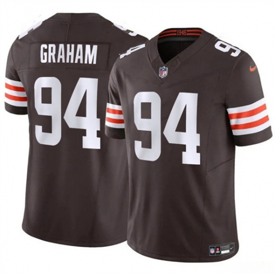 Men's Cleveland Browns #94 Mason Graham 2025 Draft F.U.S.E. Vapor Limited Football Stitched Jersey - Ujersey
