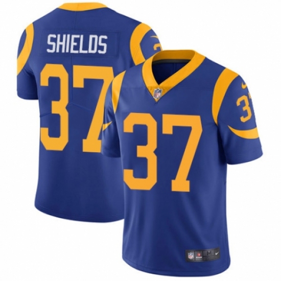 Men's Nike Los Angeles Rams #37 Sam Shields Royal Blue Alternate Vapor Untouchable Limited Player NFL Jersey - Ujersey