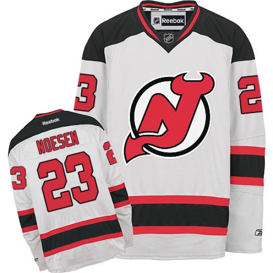 Youth Reebok New Jersey Devils #23 Stefan Noesen Authentic White Away NHL Jersey - Ujersey