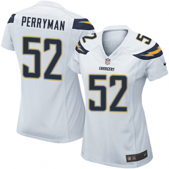 Women's Nike Los Angeles Chargers #52 Denzel Perryman Game White NFL Jersey - Ujersey
