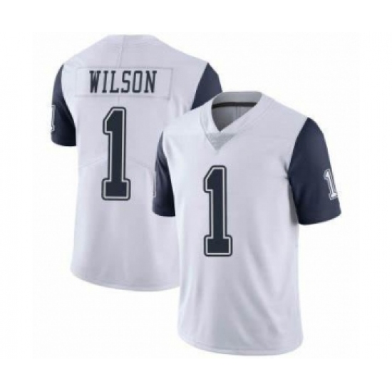 Men's Nike Cowboys #1 Cedrick Wilson White Stitched NFL Limited Rush Jersey