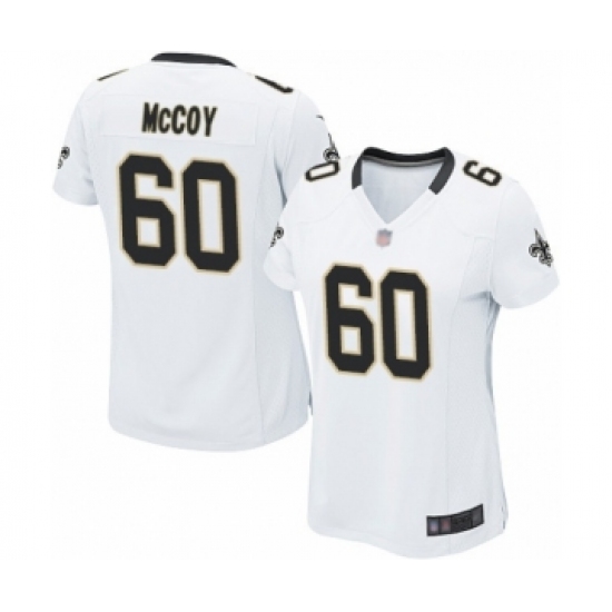 Women's New Orleans Saints #60 Erik McCoy Game White Football Jersey - Ujersey