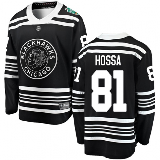 Men's Chicago Blackhawks #81 Marian Hossa Black 2019 Winter Classic Fanatics Branded Breakaway NHL Jersey - Ujersey