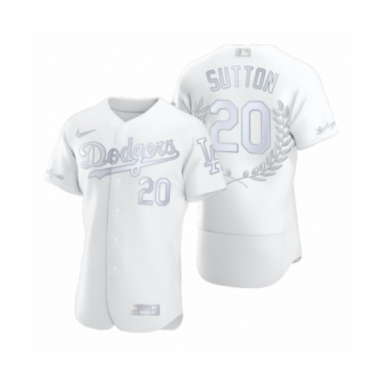 Men's Don Sutton #20 Los Angeles Dodgers White Awards Collection Retirement Jersey - Ujersey