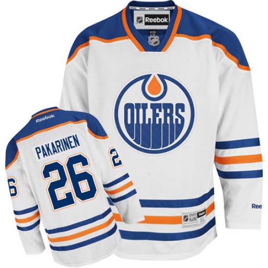 Women's Reebok Edmonton Oilers #26 Iiro Pakarinen Authentic White Away NHL Jersey - Ujersey