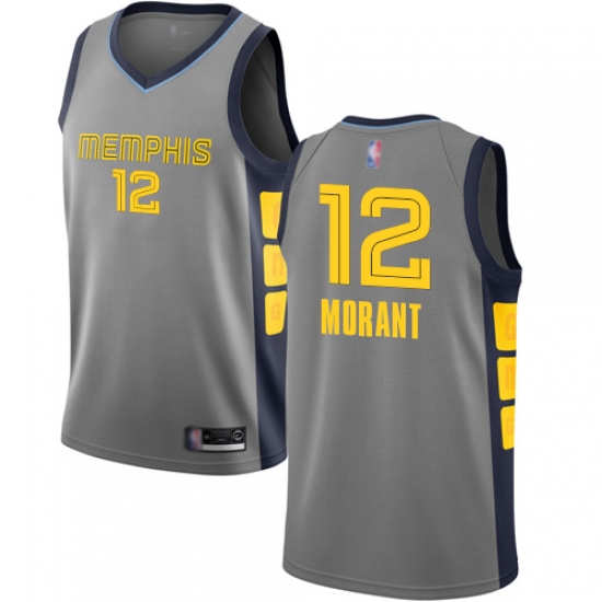 Youth Nike Memphis Grizzlies #12 Ja Morant Gray NBA Swingman City Edition 2018-19 Jersey - Ujersey