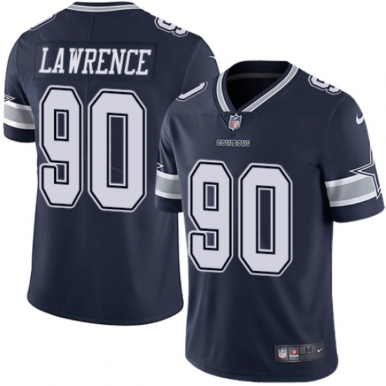 Men's Nike Dallas Cowboys #90 Demarcus Lawrence Navy Blue Team Color Vapor Untouchable Limited Player NFL Jersey - Ujersey