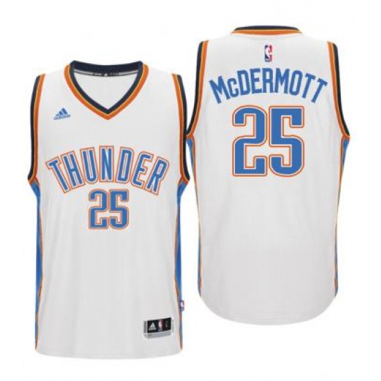 Men's Oklahoma City Thunder #25 Doug McDermott adidas White Player Swingman Jersey - Ujersey