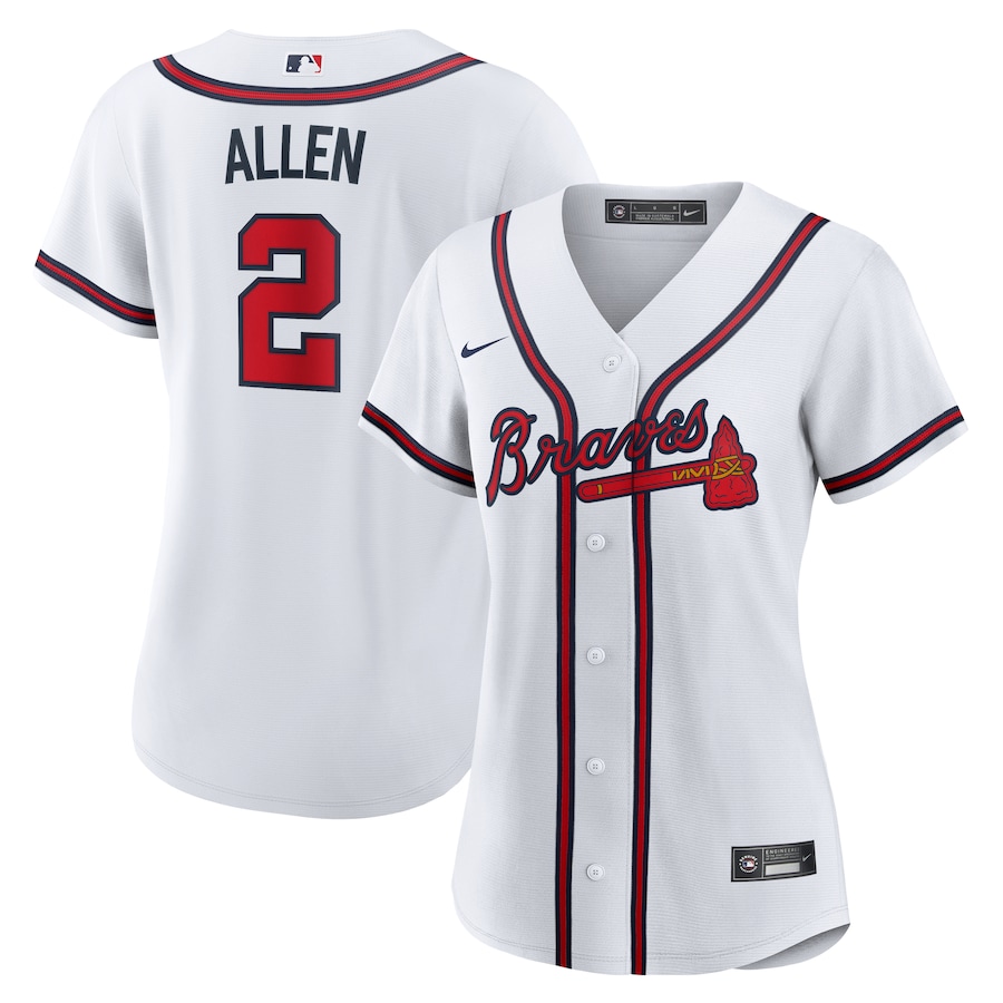 Women's Atlanta Braves Nick Allen Nike White Home Replica Jersey - Ujersey