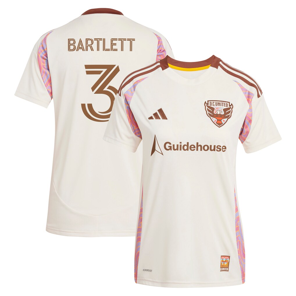 Women's D.C. United Lucas Bartlett adidas Natural 2025 The Soul Kit Replica Player Jersey - Ujersey