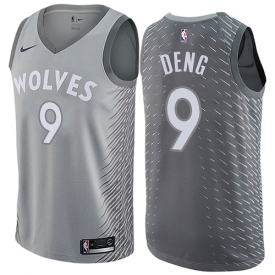 Youth Nike Minnesota Timberwolves #9 Luol Deng Swingman Gray NBA Jersey - City Edition
