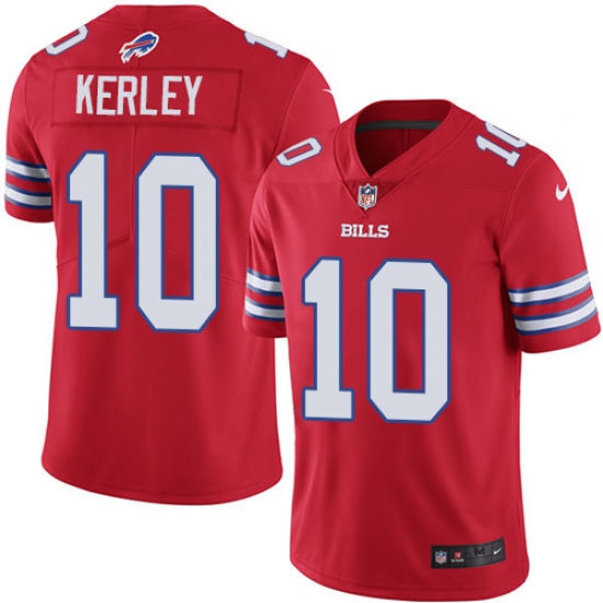 Youth Nike Buffalo Bills #10 Jeremy Kerley Limited Red Rush Vapor Untouchable NFL Jersey - Ujersey