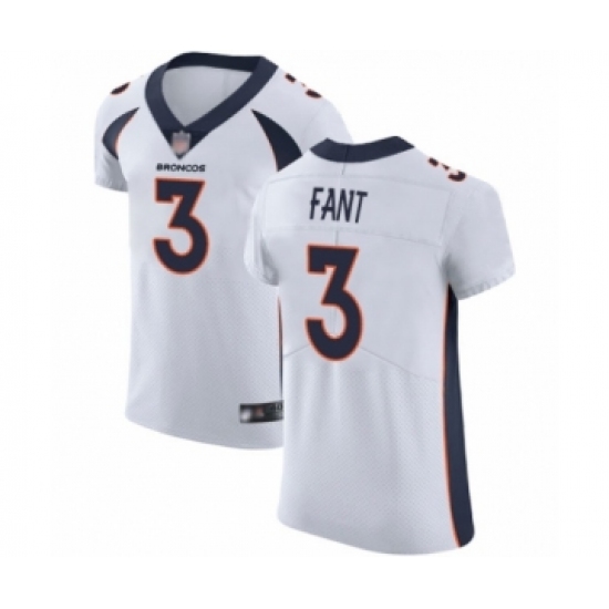 Men's Denver Broncos #3 Drew Lock White Vapor Untouchable Elite Player Football Jersey - Ujersey