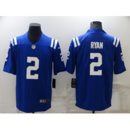 Men's Indianapolis Colts #2 Matt Ryan Blue Vapor Untouchable Limited Stitched Jersey - Ujersey