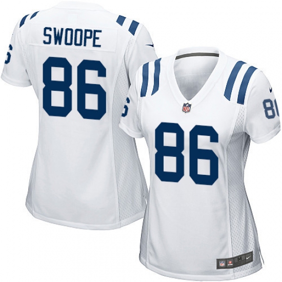 Women's Nike Indianapolis Colts #86 Erik Swoope Game White NFL Jersey - Ujersey