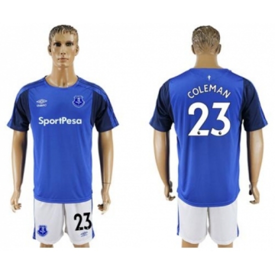 Everton #23 Coleman Home Soccer Club Jersey