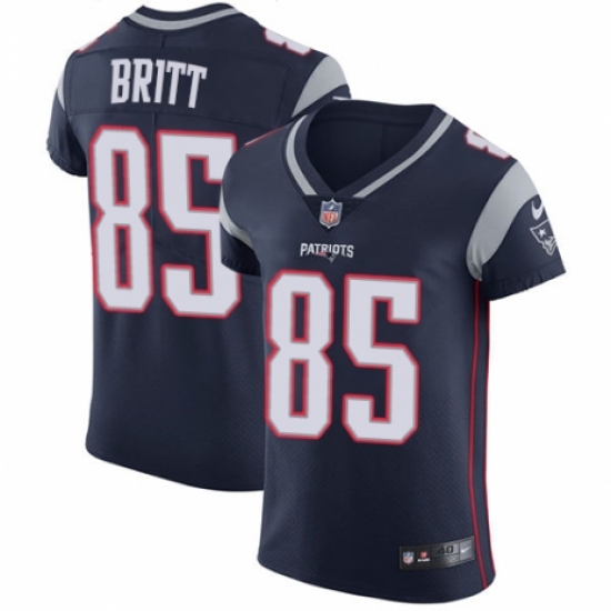 Men's Nike New England Patriots #85 Kenny Britt Navy Blue Team Color Vapor Untouchable Elite Player NFL Jersey - Ujersey