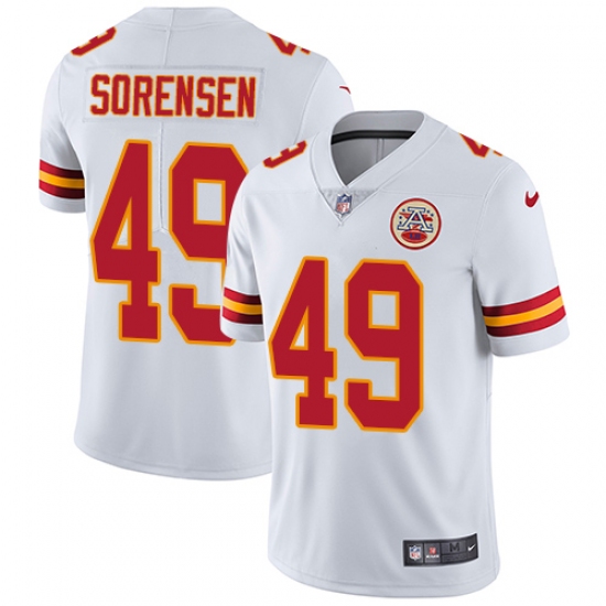 Youth Nike Kansas City Chiefs #49 Daniel Sorensen White Vapor Untouchable Limited Player NFL Jersey - Ujersey