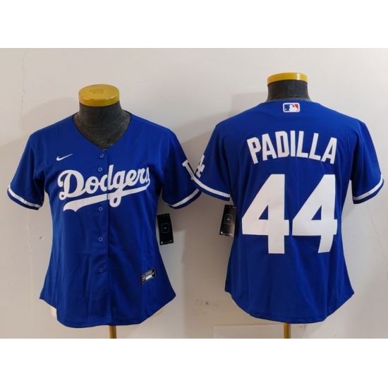 Youth Los Angeles Dodgers #44 Vicente Padilla Blue Cool Base Stitched Jersey - Ujersey