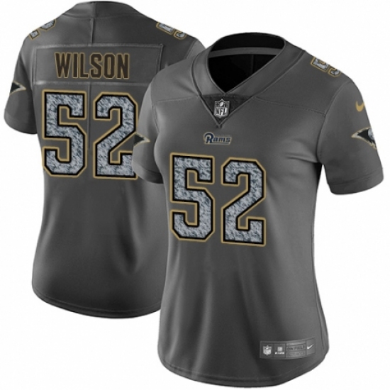 Women's Nike Los Angeles Rams #52 Ramik Wilson Gray Static Vapor Untouchable Limited NFL Jersey - Ujersey