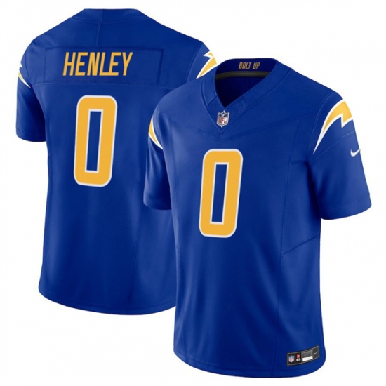 Men's Los Angeles Chargers #0 Daiyan Henley Royal 2025 F.U.S.E Vapor Limited Stitched Football Jersey - Ujersey
