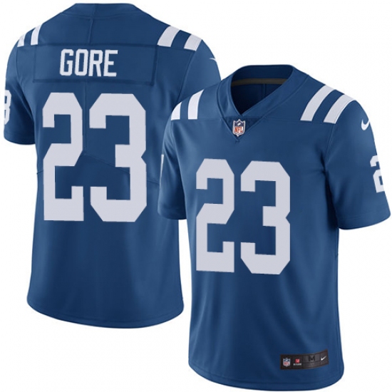 Men's Nike Indianapolis Colts #23 Frank Gore Royal Blue Team Color Vapor Untouchable Limited Player NFL Jersey - Ujersey
