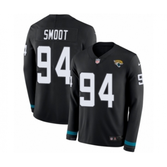 Youth Nike Jacksonville Jaguars #94 Dawuane Smoot Limited Black Therma Long Sleeve NFL Jersey - Ujersey