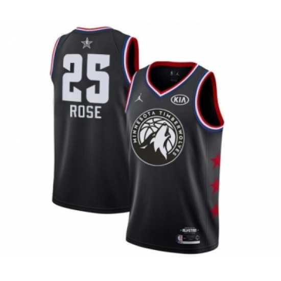 Men's Minnesota Timberwolves #25 Derrick Rose Swingman Black 2019 All-Star Game Basketball Jersey - Ujersey