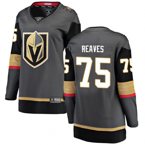 Women's Vegas Golden Knights #75 Ryan Reaves Authentic Black Home Fanatics Branded Breakaway NHL Jersey - Ujersey