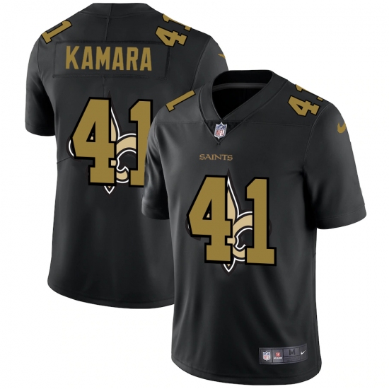 Men's New Orleans Saints #41 Alvin Kamara Black Nike Black Shadow Edition Limited Jersey